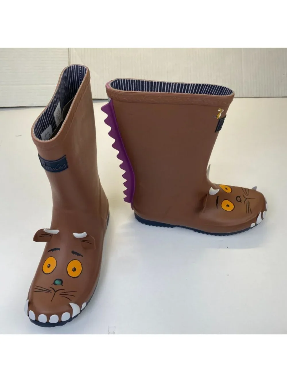 Joules Red Ladybug Rain Boots Big Kids Size 4 Brown Black Pull On Wellie Boots
